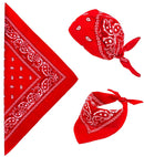 Red Bandana 55X55 Cm - 100% Cotton