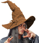 Suedelook Wizard/Witch Hat - Brown Color