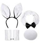 Bunny Set  Ears, Collar With Bowtie, Tail, Cuffs 