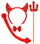 Devil Set  Horns, Bow Tie, Tail, Pitchfork 
