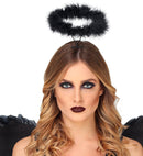 Black Marabou Halo