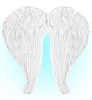 Bendable White Feather Wings 60X46 Cm
