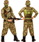 Combat Soldier  Muscle Shirt, Pants, Hooded Mask 