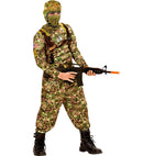 Combat Soldier  Muscle Shirt, Pants, Hooded Mask 