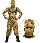 Combat Soldier  Muscle Shirt, Pants, Hooded Mask 