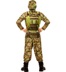Combat Soldier  Muscle Shirt, Pants, Hooded Mask 