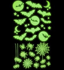 Glow In The Dark Halloween Decor Stickers 21X15 Cm
