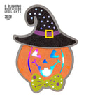 Pumpkin Wall Decoration With 8 Bliinking Multicolor Led Lights 26X19 Cm