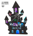 Haunted House Wall Decoration With 14 Bliinking Multicolor Led Lights 35X24 Cm