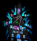 Haunted House Wall Decoration With 14 Bliinking Multicolor Led Lights 35X24 Cm