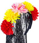 Dia De Los Muertos Veil With Flowers