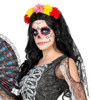 Dia De Los Muertos Veil With Flowers