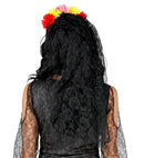 Dia De Los Muertos Veil With Flowers