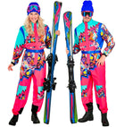 “Pink-Azure Ski Suit  Overalls, Belt 