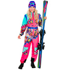 “Pink-Azure Ski Suit  Overalls, Belt 