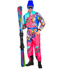 “Pink-Azure Ski Suit  Overalls, Belt 