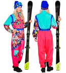 “Pink-Azure Ski Suit  Overalls, Belt 