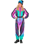 “Multicolor Animalier Leopard Ski Suit  Overalls, Belt 