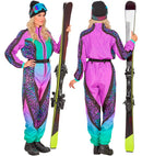 “Multicolor Animalier Leopard Ski Suit  Overalls, Belt 
