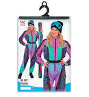 “Multicolor Animalier Leopard Ski Suit  Overalls, Belt 