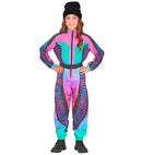 “Multicolor Animalier Leopard Ski Suit  Overalls, Belt 