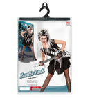 Zombie Punk  Tattered Dress Withgauze, Mesh Shirt & Fingerless Mesh Gloves 