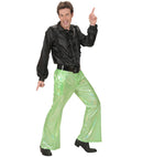 Green Holographic Fabric Pants