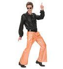 Orange Holographic Fabric Pants