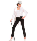 Women'S White Satin Tailcoat