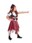 Girls Pirate Costume Skirt Top Hat