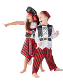 Girls Pirate Costume Skirt Top Hat