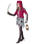 Pirate Skeleton  Shirt With Corset & Skirt, Leggings, Bandana 