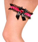 Hot Pink Garter With Bow & Hot Pink Gem Heart