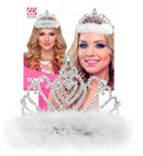 Tiara With White Marabou