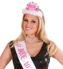 Bride To Be Tiara With Gems & Marabou
