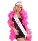 Bride To Be Tiara With Gems & Marabou