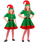 Santa'S Little Helper Elf  Dress With Belt, Hat, Stockings 