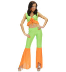 Samba De Janeiro Elastane  Neon Green & Orange Tops & Pants 