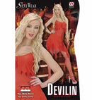 Devilin Elastane  Top, Skirt, Horns 