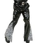 Zebra Bell Bottom Pants Vinyl
