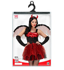 Devil  Dress, Wings, Fingerless Gloves, Horns 