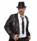 Black Sequin Necktie