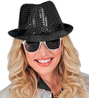 Black Sequined Fedora