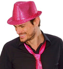 Pink Sequined Fedora