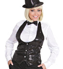 Lady Black Sequin Vest
