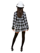90s Clueless Dionne Costume Adult Black Plaid Jacket Skirt Hat Socks 3