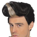 90s Rapper Wig Adult Black Silver Costume Accessory 1