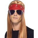 90s Rocker Kit Adult Wig Sunglasses Bandana 1