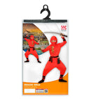 Red Dragon Ninja  Hooded Coat, Pants, Belt, Face Mask, Arm & Leg Ties 