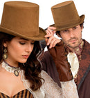 Top Hat Vintage Suede Brown 15 Cm